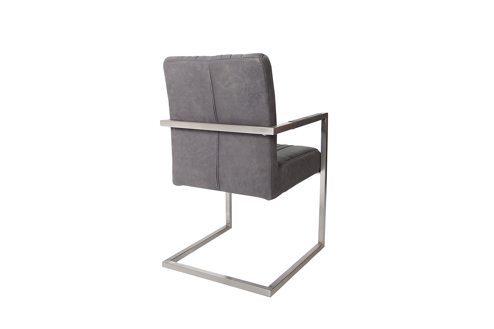 vrijdragende stoel vintage grijs